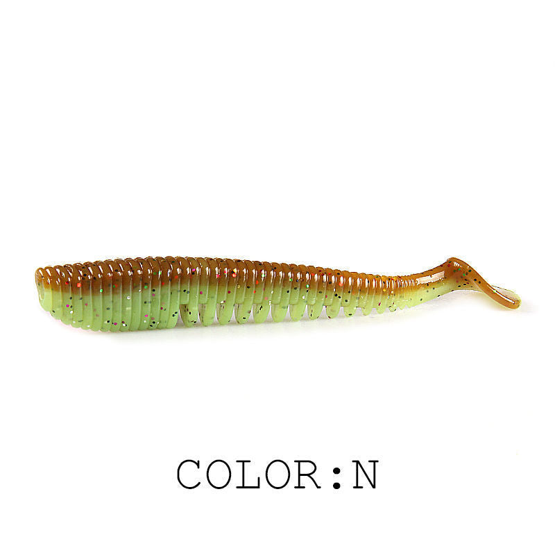 Lure d'eau douce Soft Bait T Tail Crochet de plomb