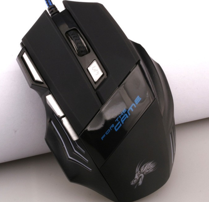 Souris de jeu filaire professionnel 5500DPI 7 boutons réglables