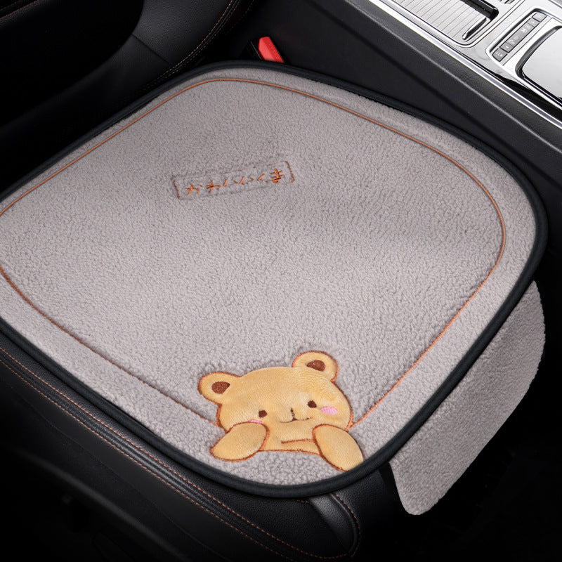 Winter Plush Car Cushion Three-piece Set