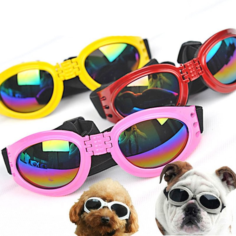 Lunettes de soleil pour chiens pliables de taille moyenne Lunettes de protection UV pour animaux de compagnie