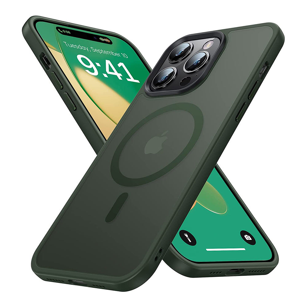 Coque de téléphone Peau givrée Feeling intérieur Airbag résistant à la chute Applicable Iphone15pro Max Mag