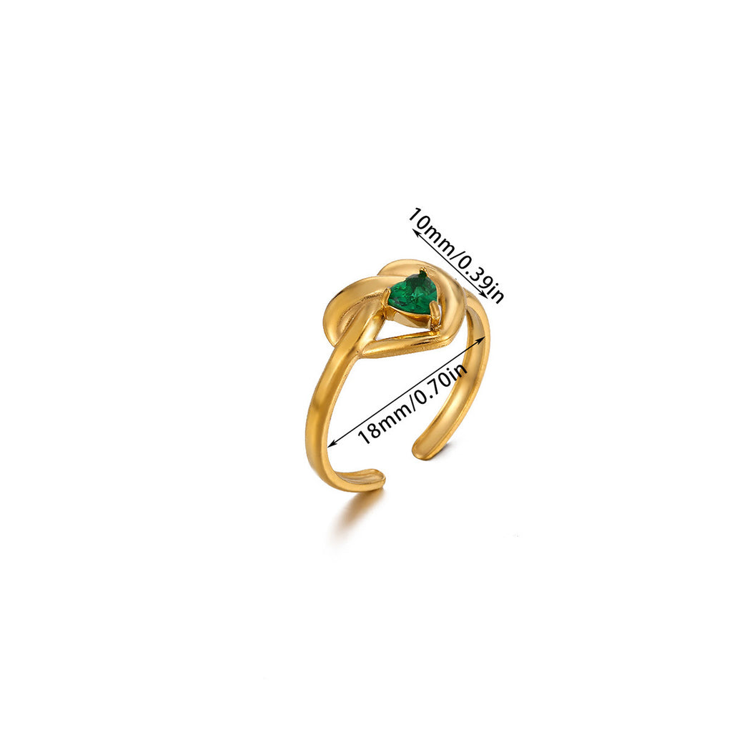 Ins Style Luxury Minimalist Acier inoxydable Anneau