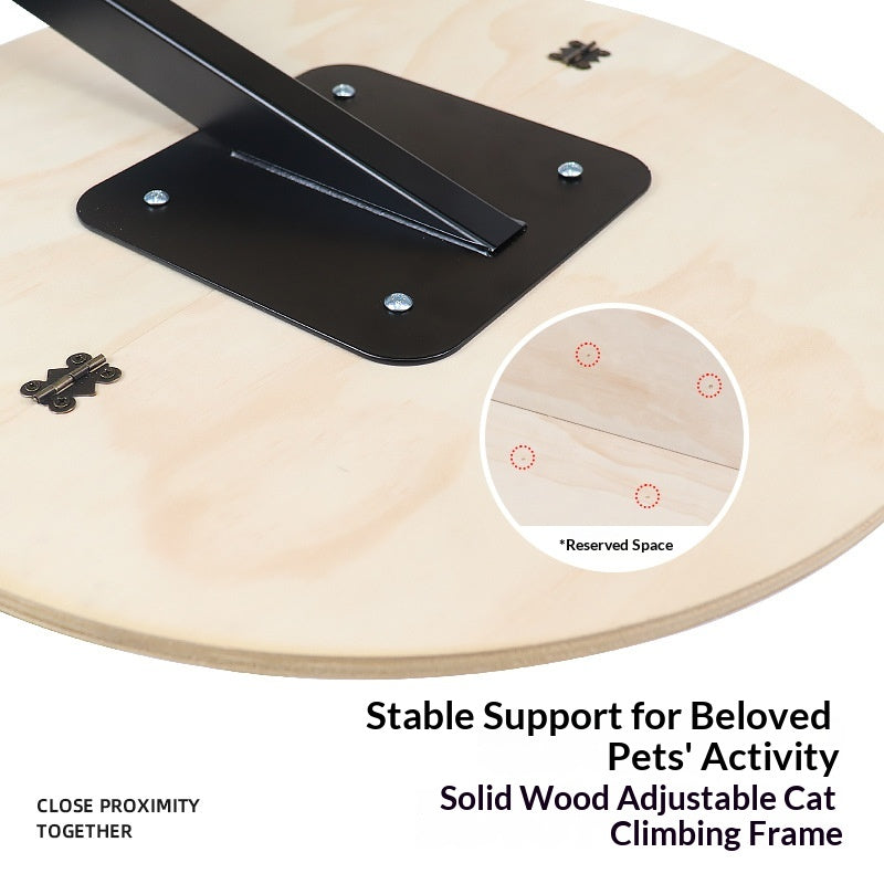 Arbre de chat de bureau avec plate-forme tournante et hauteur réglable