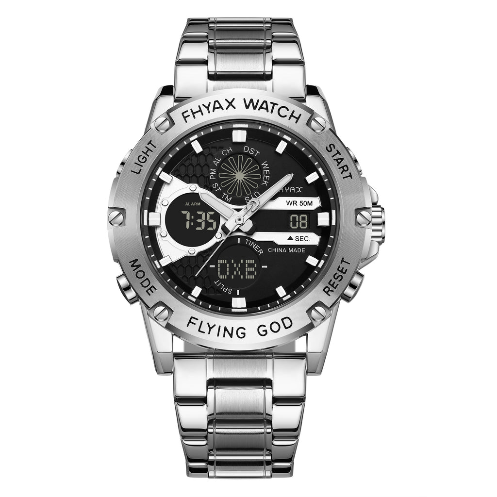 Business Casual Double affichage Lumineux Montre étanche