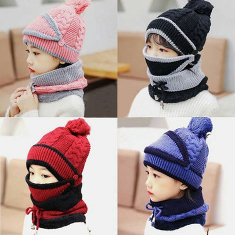 Ensemble de masque de chapeau écharpe pour enfants