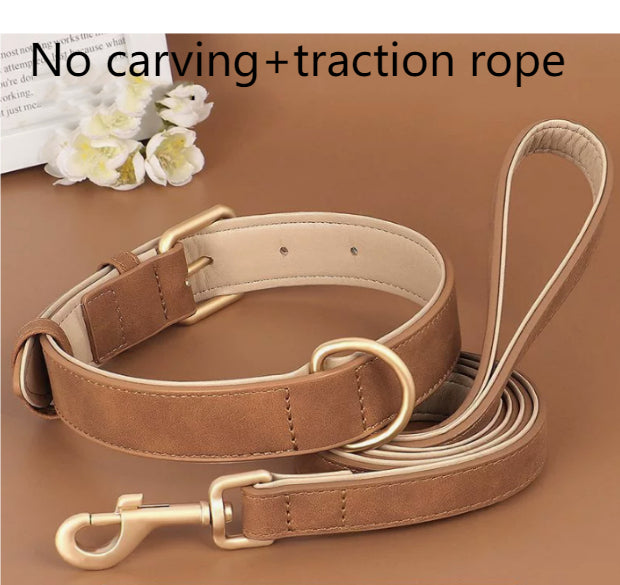 Collier de chien en cuir double couche créatif et polyvalent