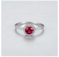925 Argent anneau rubis diamant unique pour les femmes