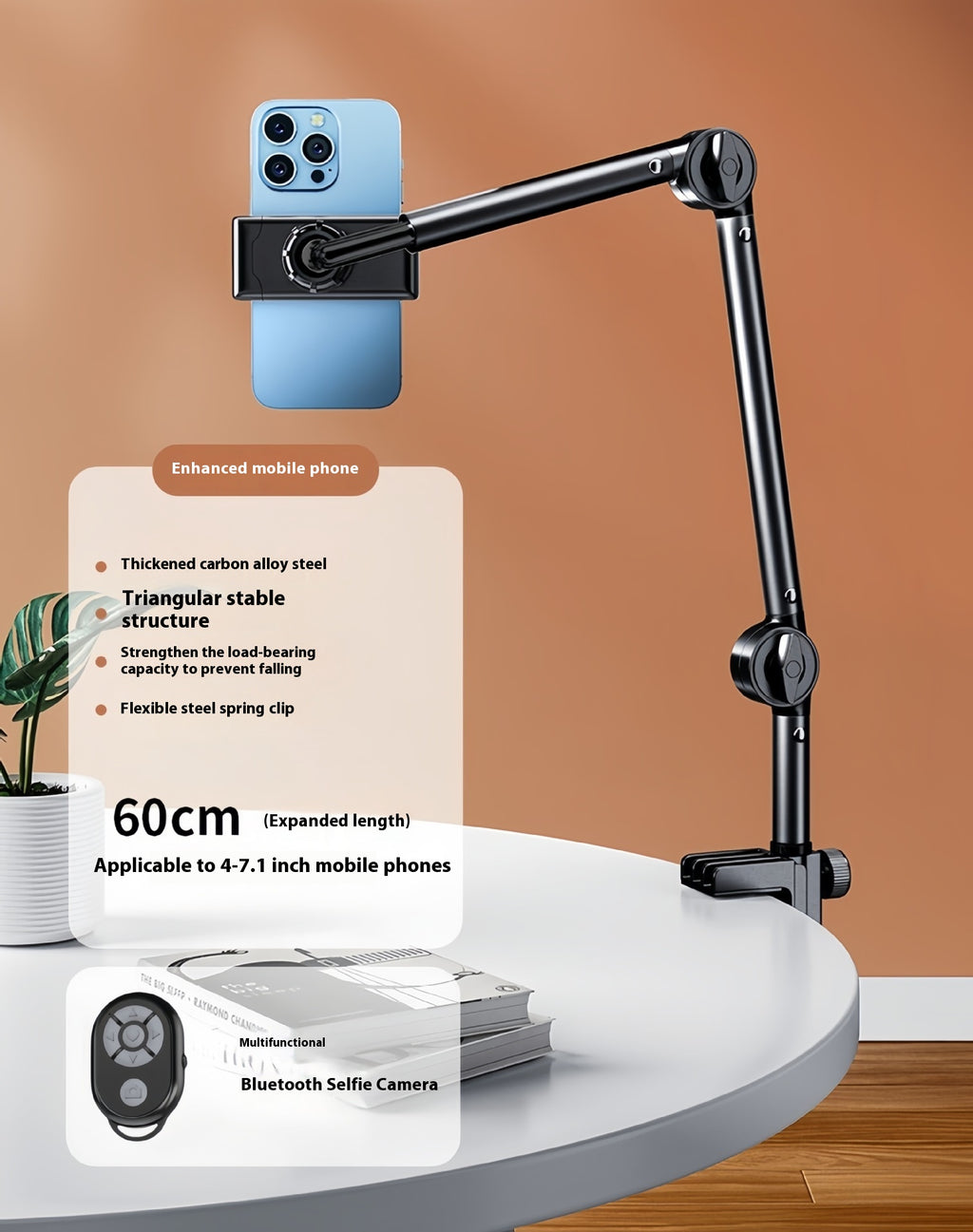 Téléphone mobile plaque métallique support de bureau pratique Live Streaming Tir