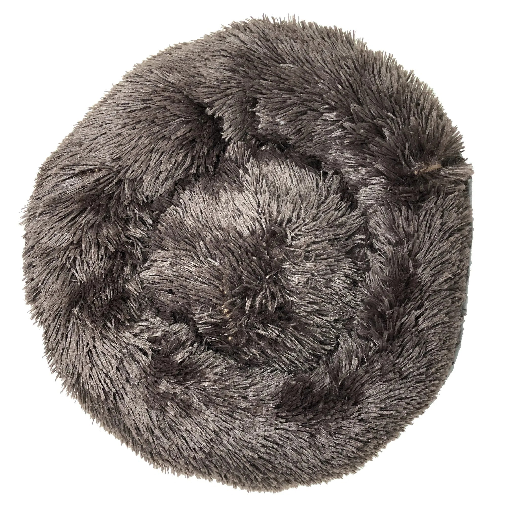 Lit de chien rond en peluche Premium