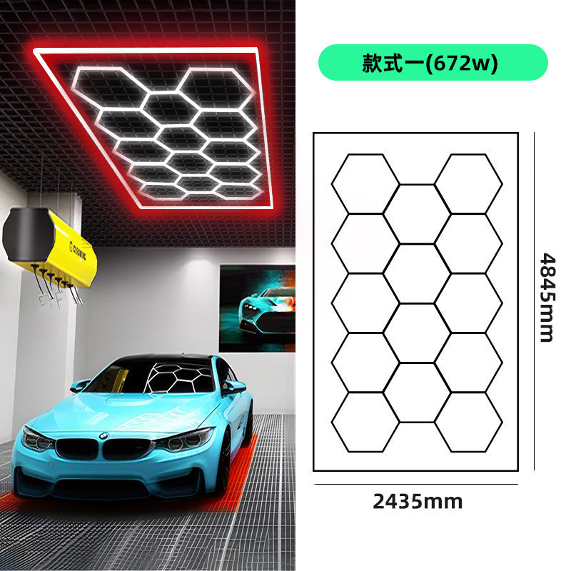 Garage Hex Mechanic Station Light Honeycomb