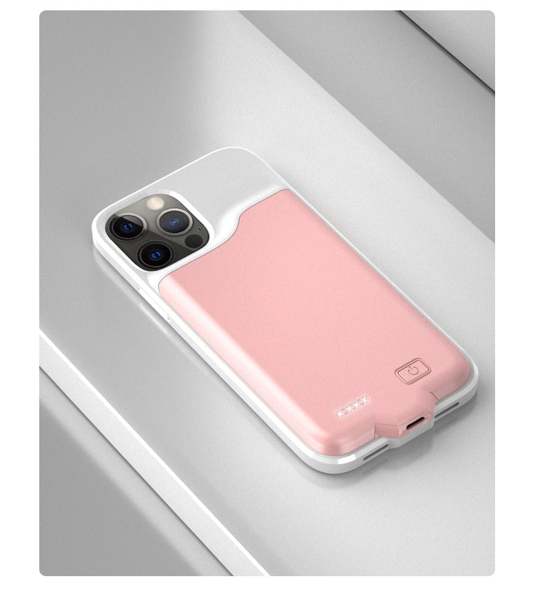 Simple Solid Couleur Ultra mince Shell Back Splint Power Bank