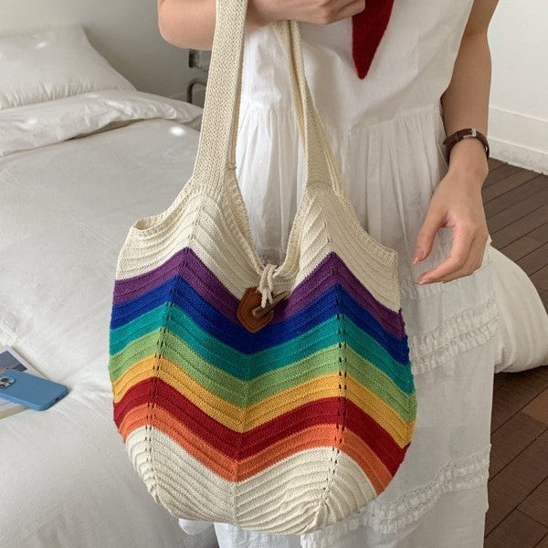 Summer Color-Block grande capacité meilleur-vendeur sous-arm-tote pour les femmes
