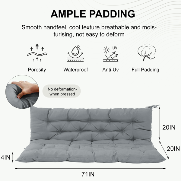 70-inch outdoor swing cushions
