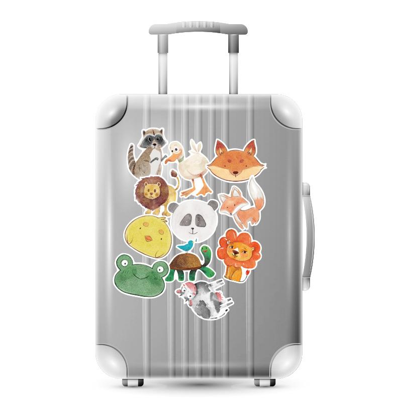 Stickers Plage Rétro Grande Taille 36 Pièces Surf Voyage