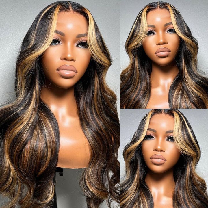 Mettre en évidence Ombre Dentelle Front Wavy Dentelle Perruque sans colle