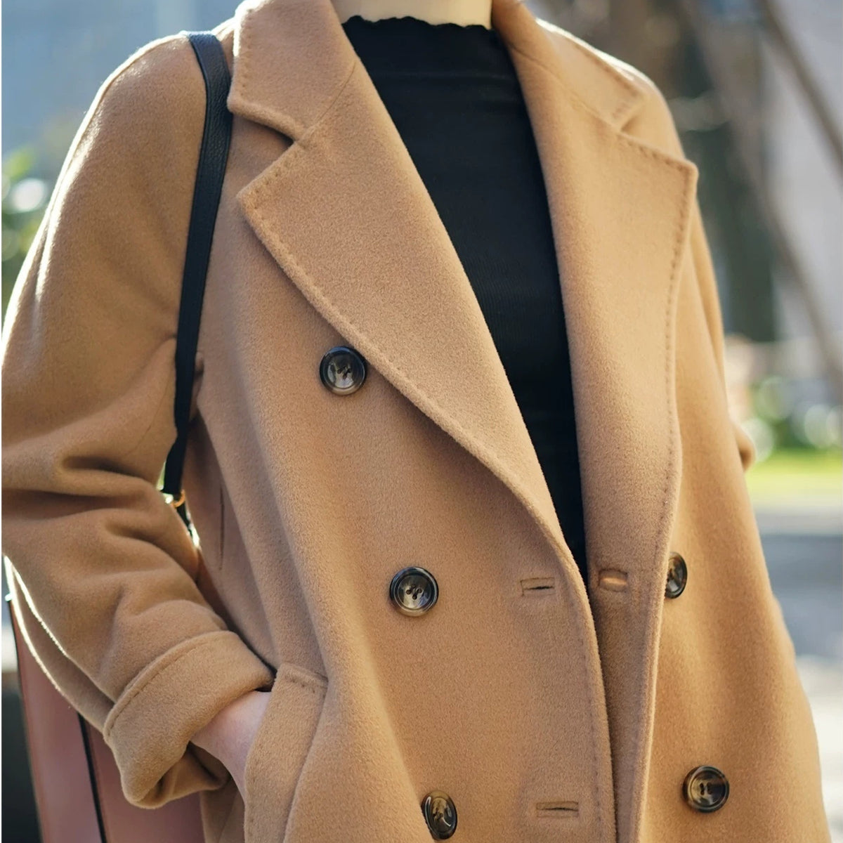 Medium à long double face coloré épais manteau d'hiver