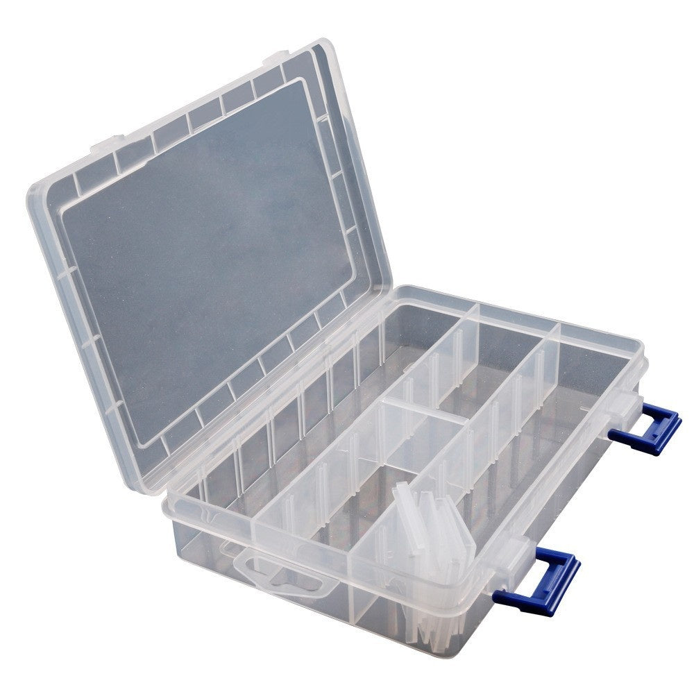 Luya Cinq Grid Transparent PP boîte de matériel de pêche en plastique