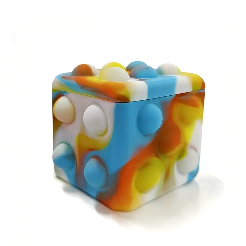 Slow-rebound 3D Stress-relief Square Dice Silicone Bubble Ball