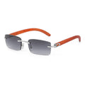 Lunettes de soleil de mode Lunettes de soleil homme ultra-claires sans cadre Marine Diamond Trimming Trend 75