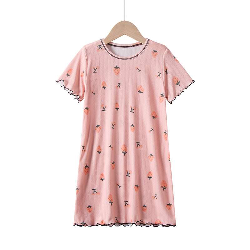 Ice Silk Girl Dentelle Dentelle Robe de nuit