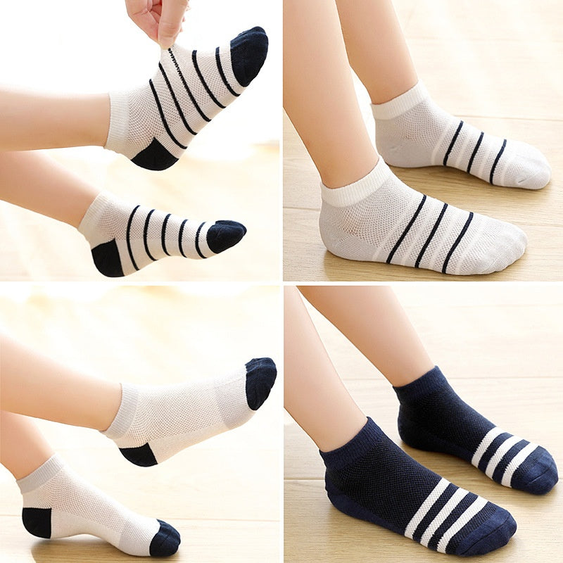 Chaussettes courtes en couleur solide pour enfants