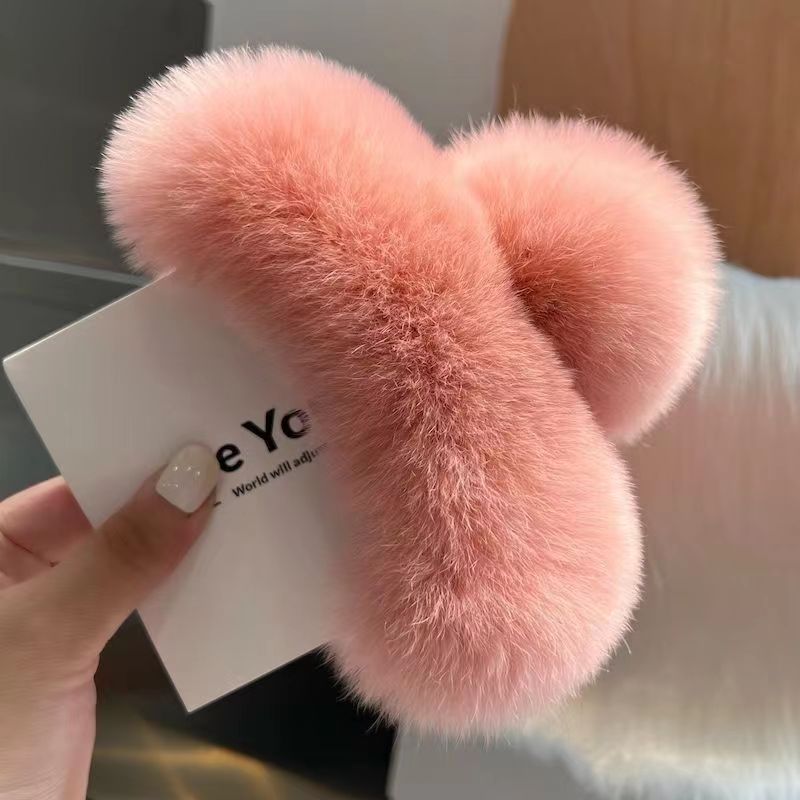 Véritable Rex lapin cheveux mignon en peluche coiffure griffe cheveux