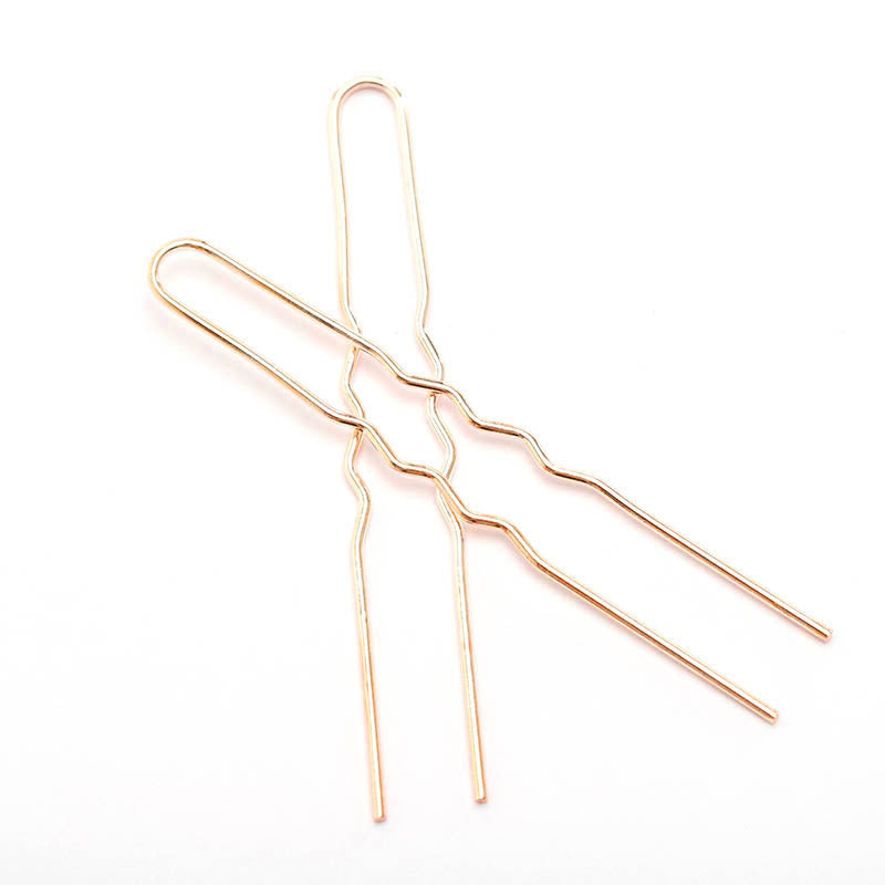 Bricolage accessoires capillaires matériel Retro Wave U-forme variété deux dents épingle à cheveux
