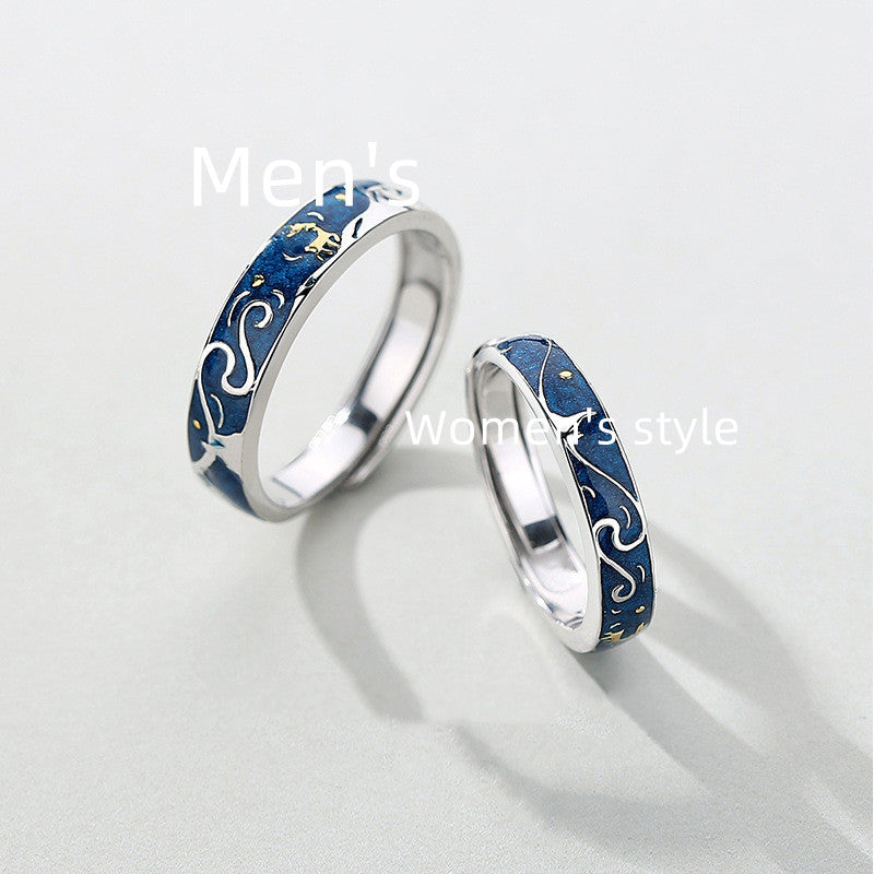 Un cerf a votre bague d'amour de renne Star Sky