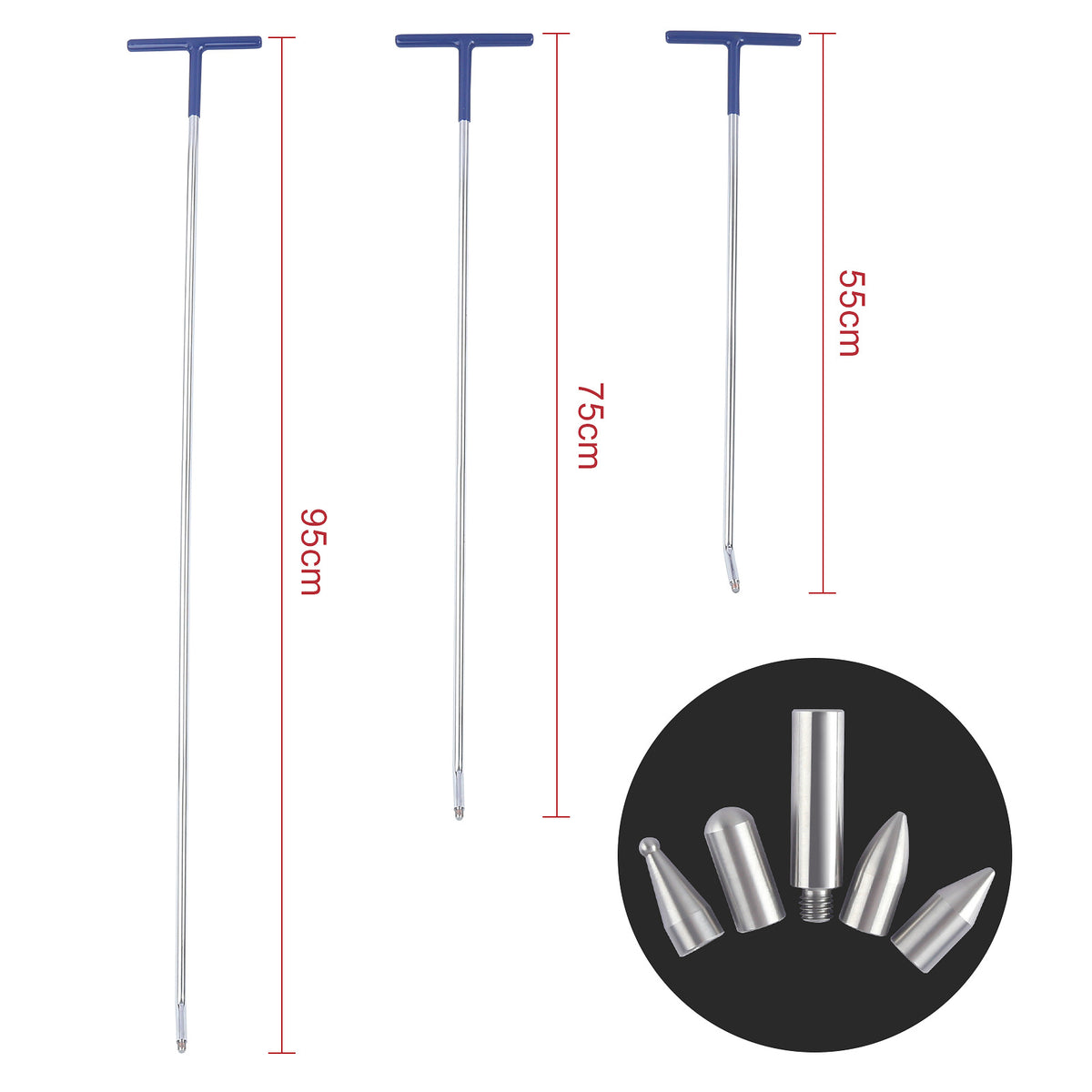 Outil de réparation de la dent de voiture Crochet Crowbar Ensemble de trois pièces