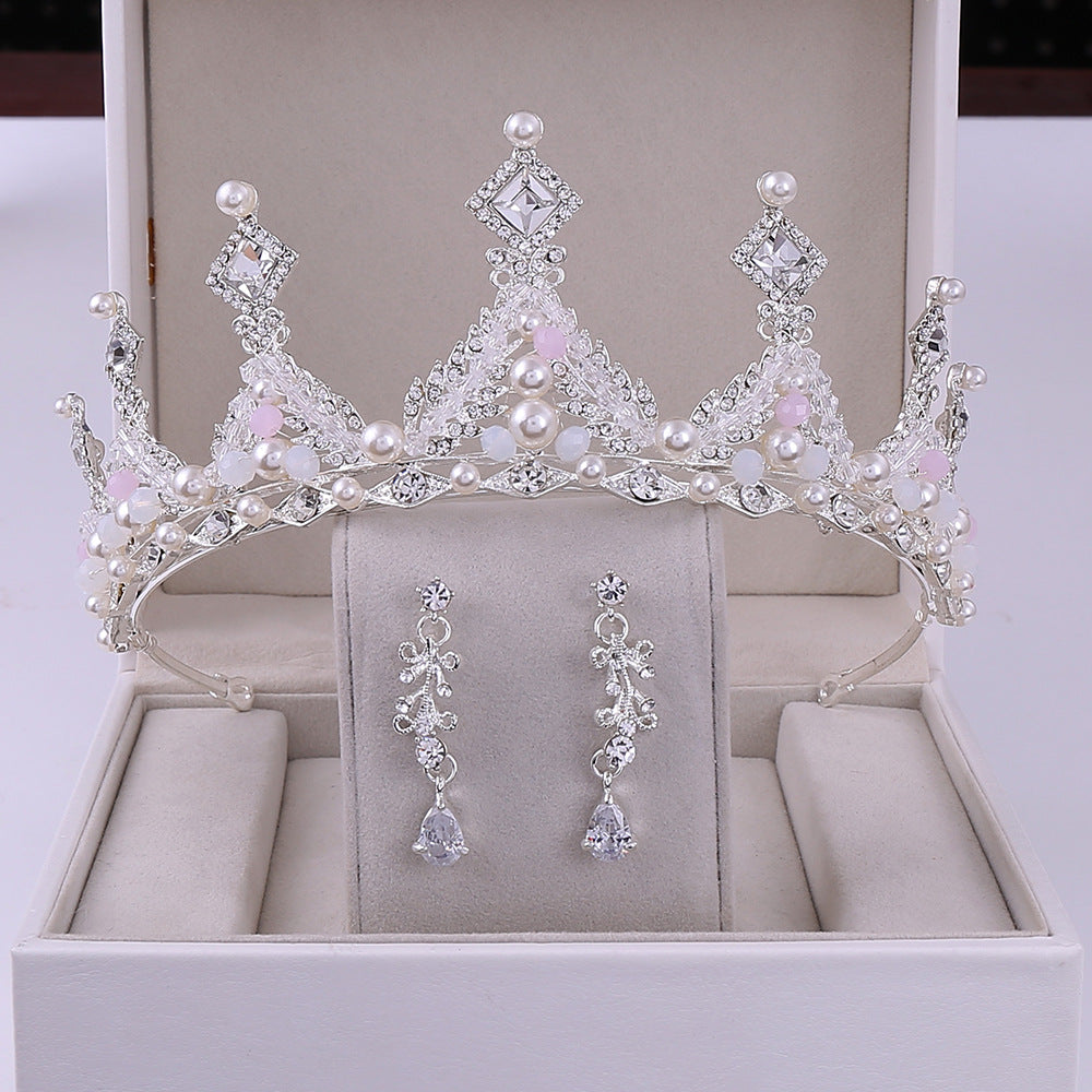 Boucles d'oreilles de style coréen de la Couronne de mariée