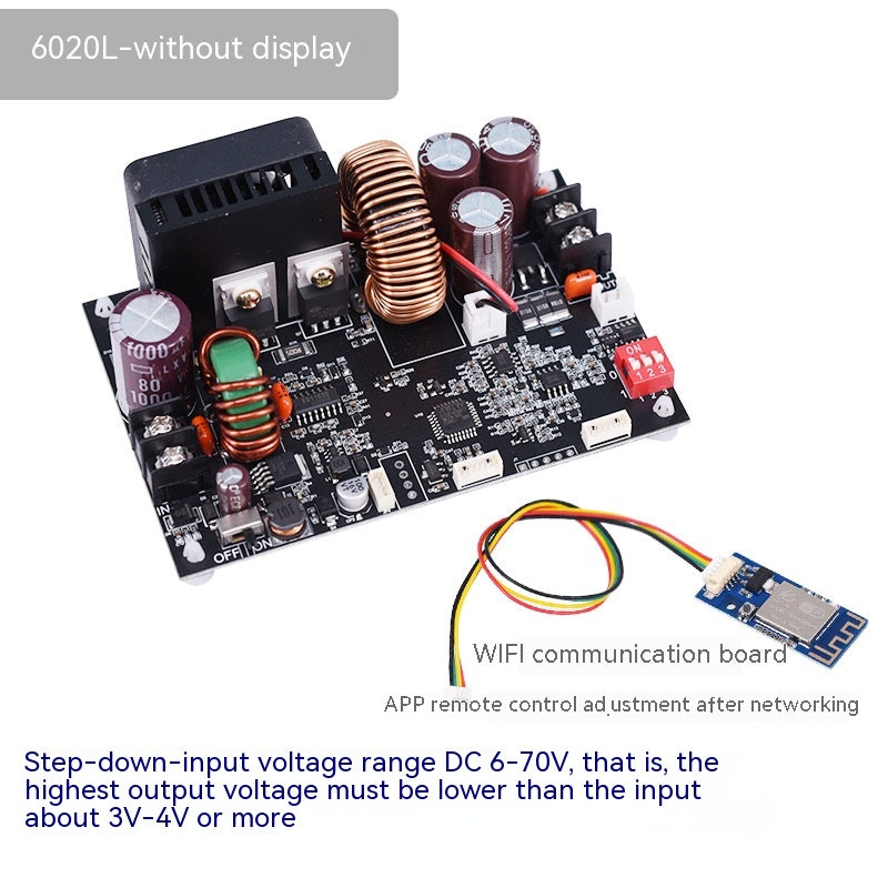 Haute puissance réglable Step-down DC 60V20A WIFI Remote App Communication Interrupting Power Su