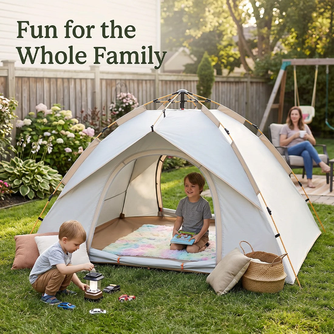 2-3 Man UK Outdoor Automatic Double Layer Up Camping Tente Imperméable