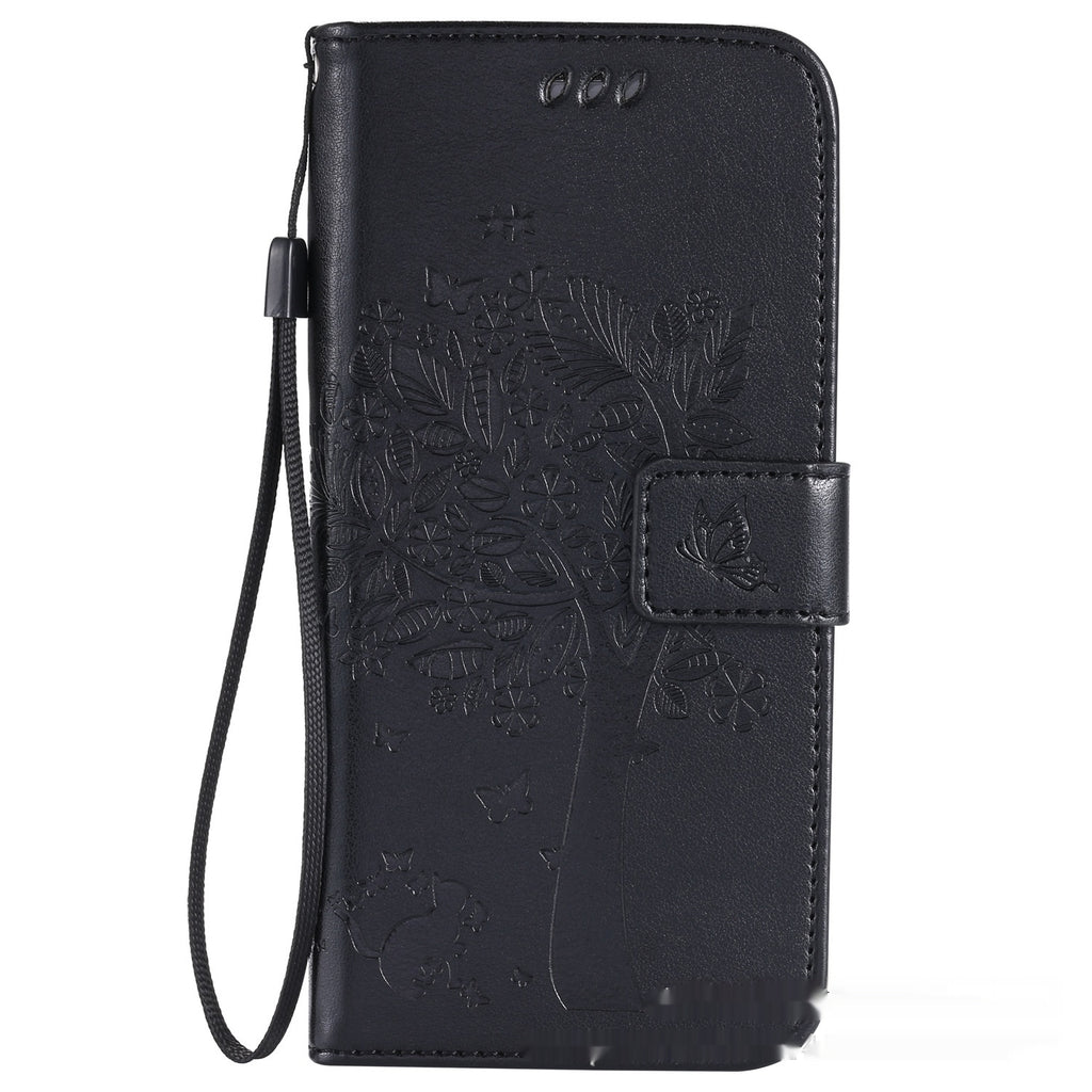 S23 Boite de téléphone mobile pour chat et arbre