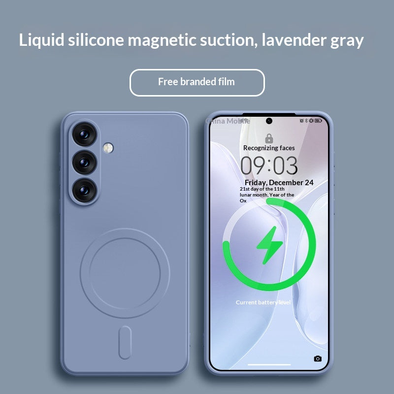 Boîtier de protection pour téléphones intelligents en silicone liquide magnétique