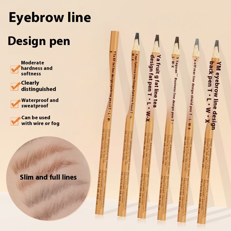 Positionnement des sourcils Crayon Ligne de sourcils Design Pen Imperméable Broderie de tatouage anti-chème