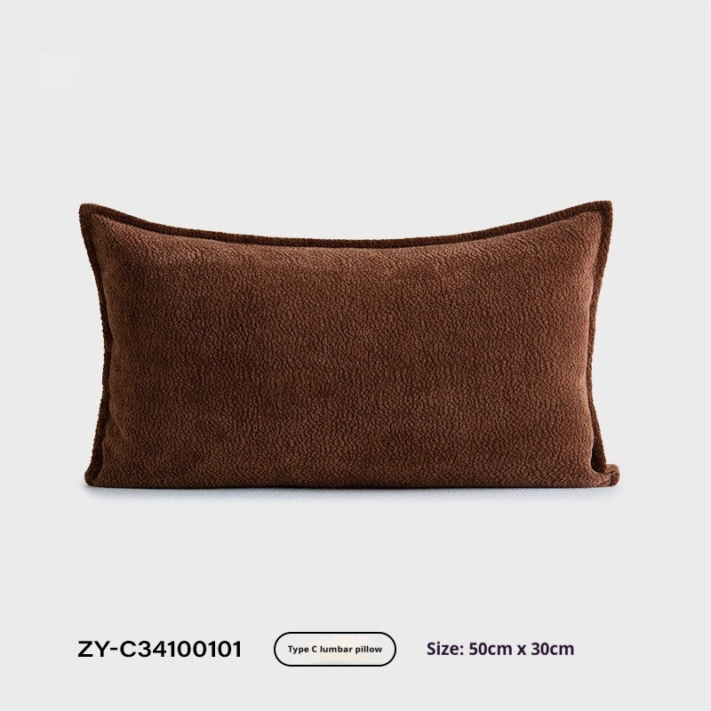 Oreiller retro beige-brun avec Coussin en lin de coton