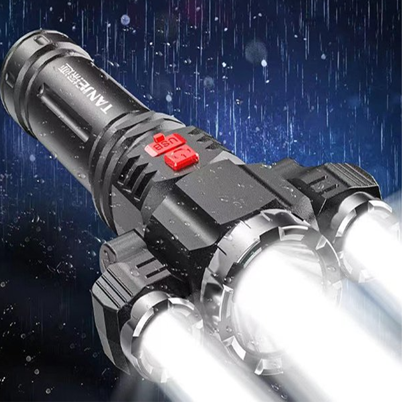 Outdoor Home Portable Riding Lampe de poche rechargeable USB