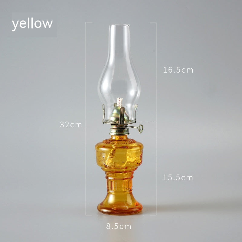 Lampe rétro vintage en verre kérosène