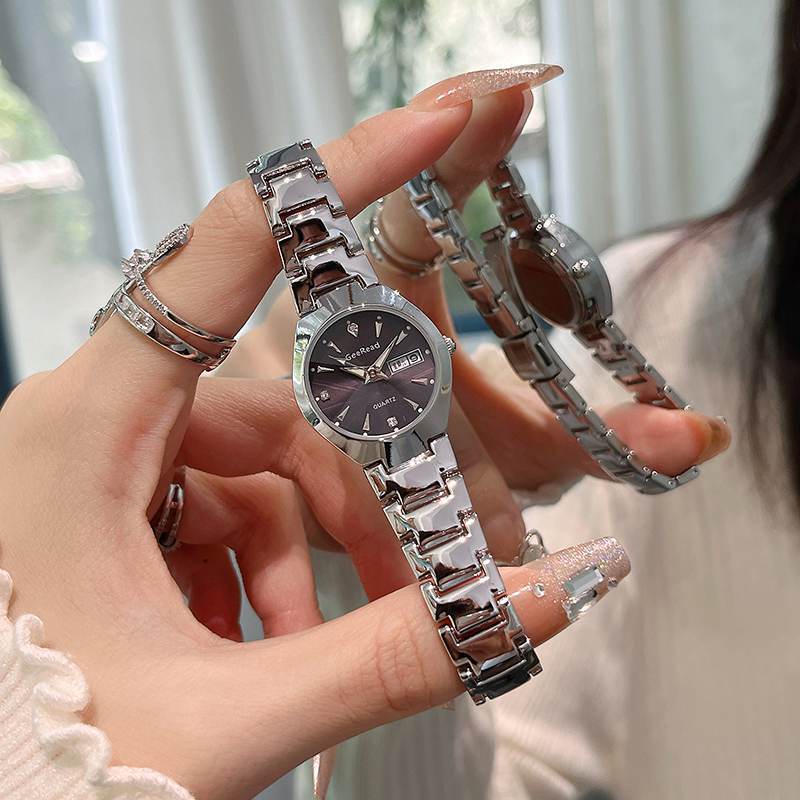 Femmes Versatile Imperméable Montre Quartz Niche-Style avec Calendrier