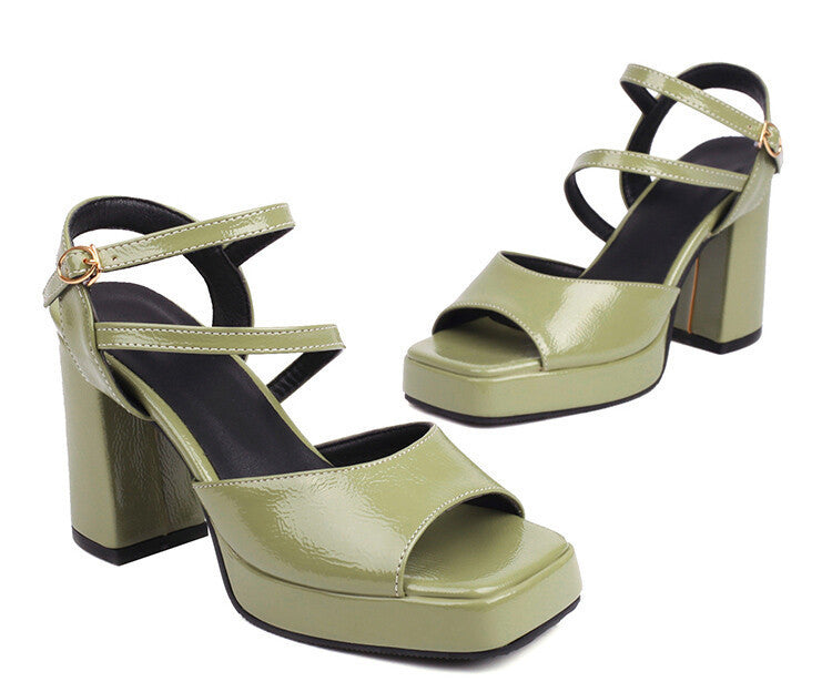 Plate-forme de femmes Sandales de talons chunky