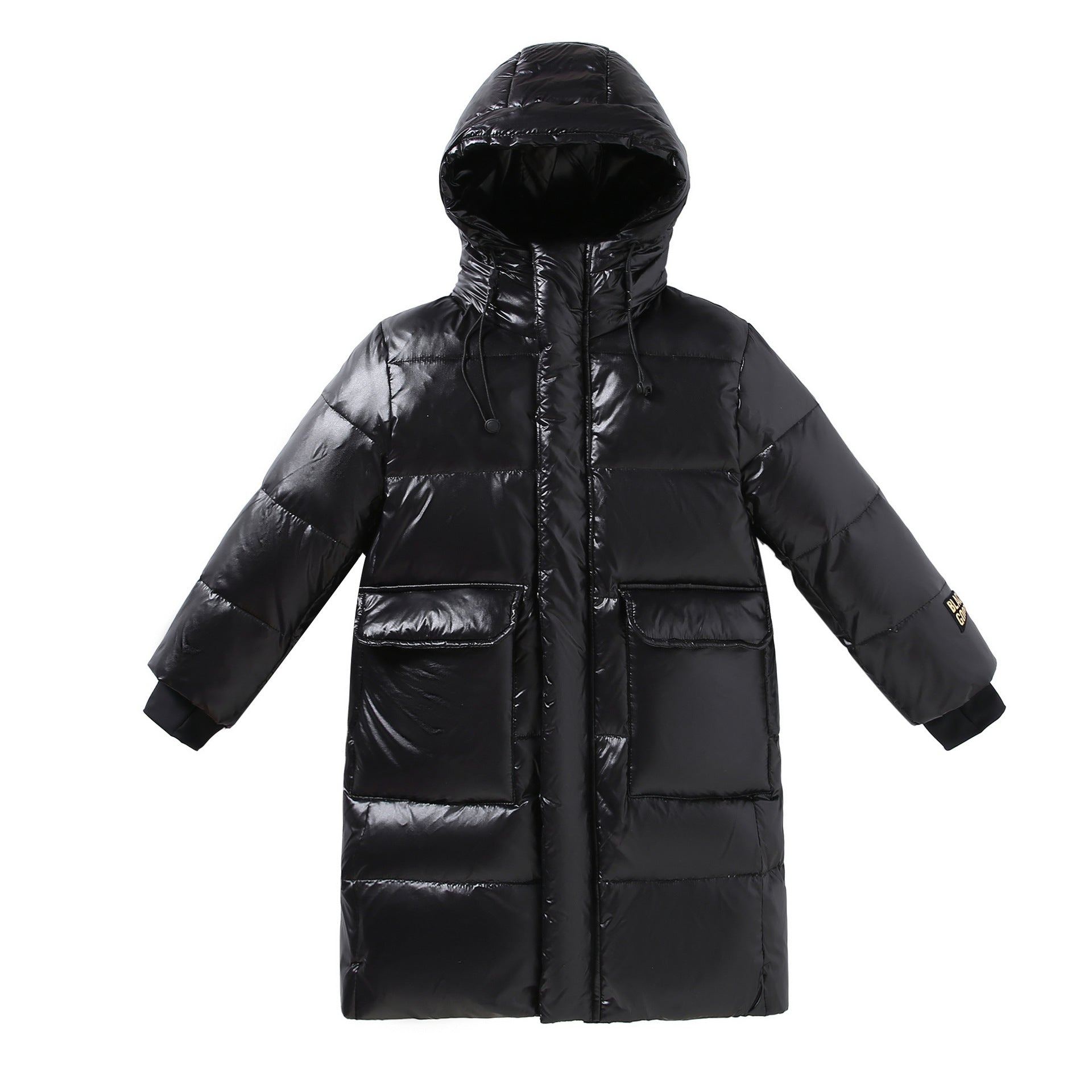 Down Jacket Boy's Long Overfashionable Knee Western Style