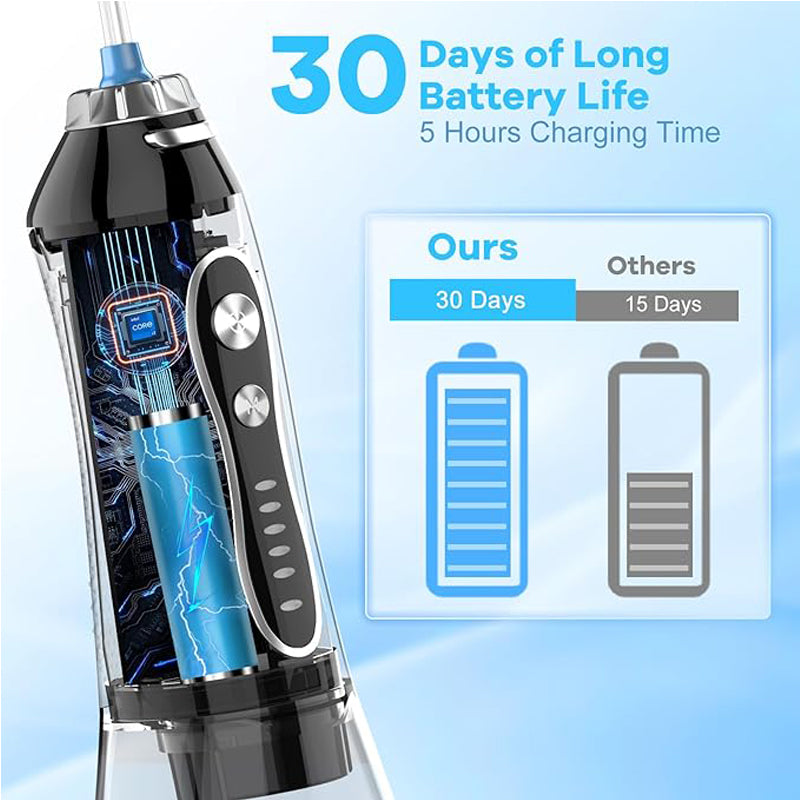 Pick de dents de fil dentaire d'eau Portable Oral Irrigator avec 5 modes IPX7