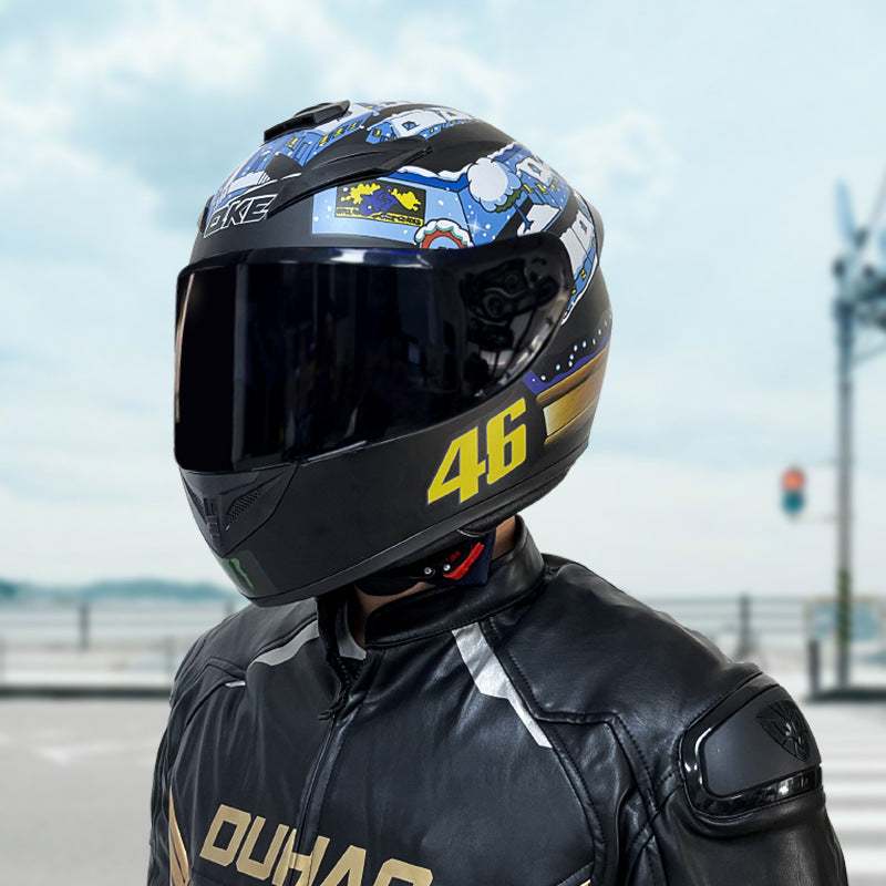 Casque de moto d'hiver pour hommes et femmes