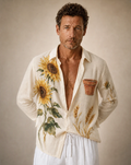 Sunflower & Wheat Imprimer Chemise surdimensionnée