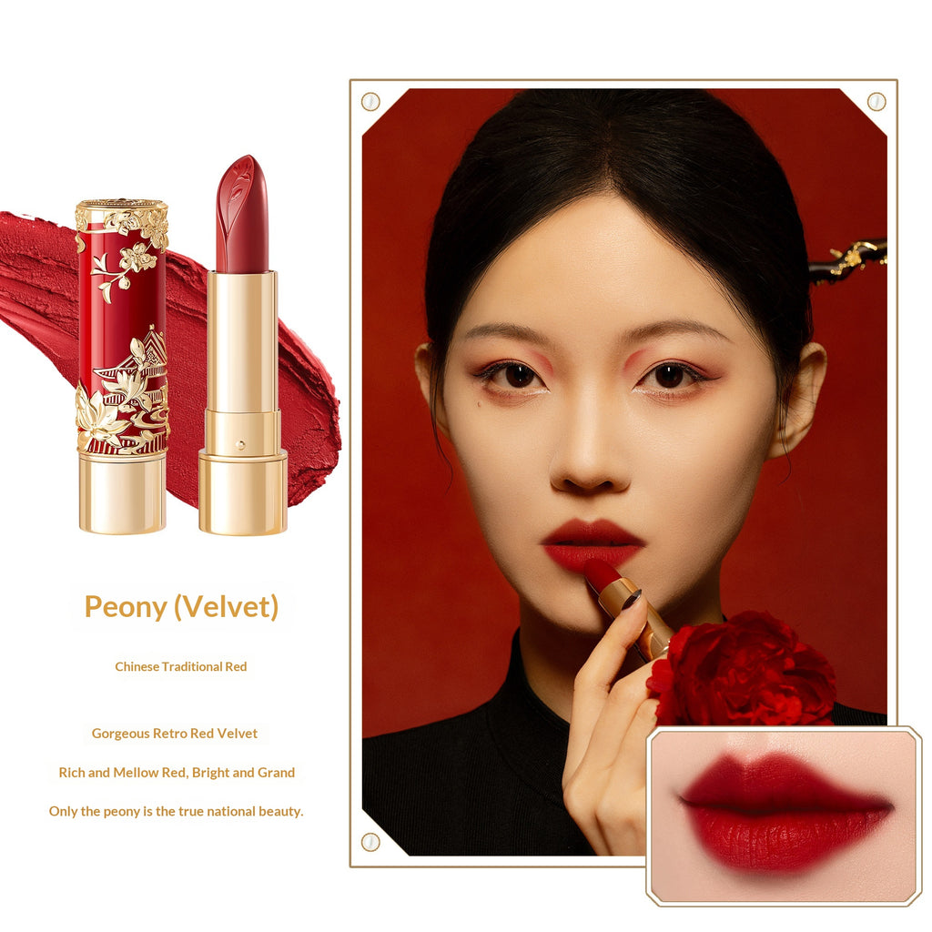 L'ensemble cadeau de maquillage de rouge à lèvres de la déesse de la fleur de ville interdite