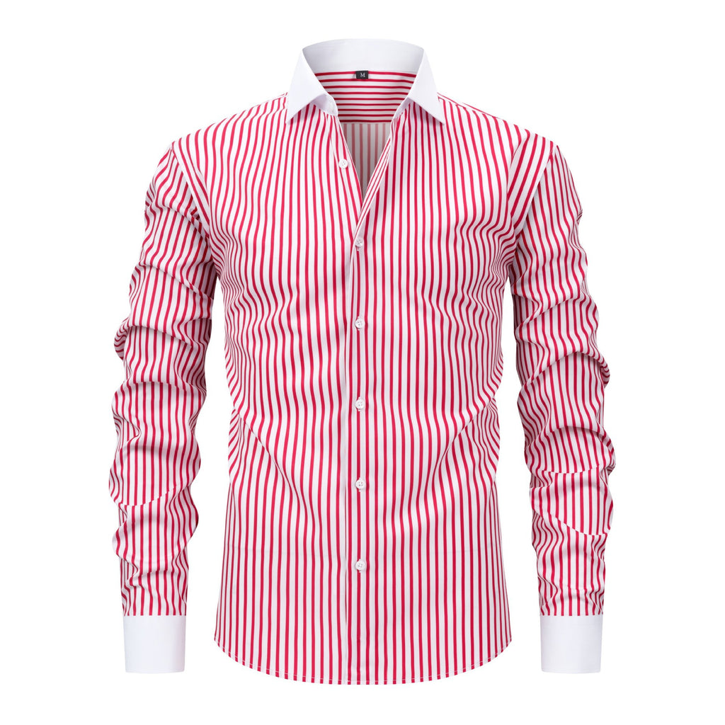 Jiana European and American Plus Size pour homme Col Windsor Manches longues