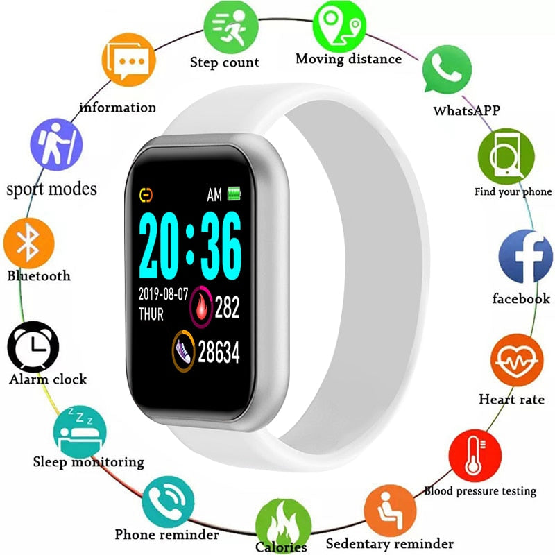 Y68 Smart Bracelet Étudiant Homme et Femmes Sport Montre Bluetooth
