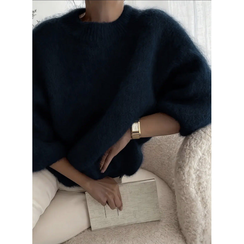 Style européen et américain Cross Border Printemps été Versatile Lazy Style Solid Color Lo