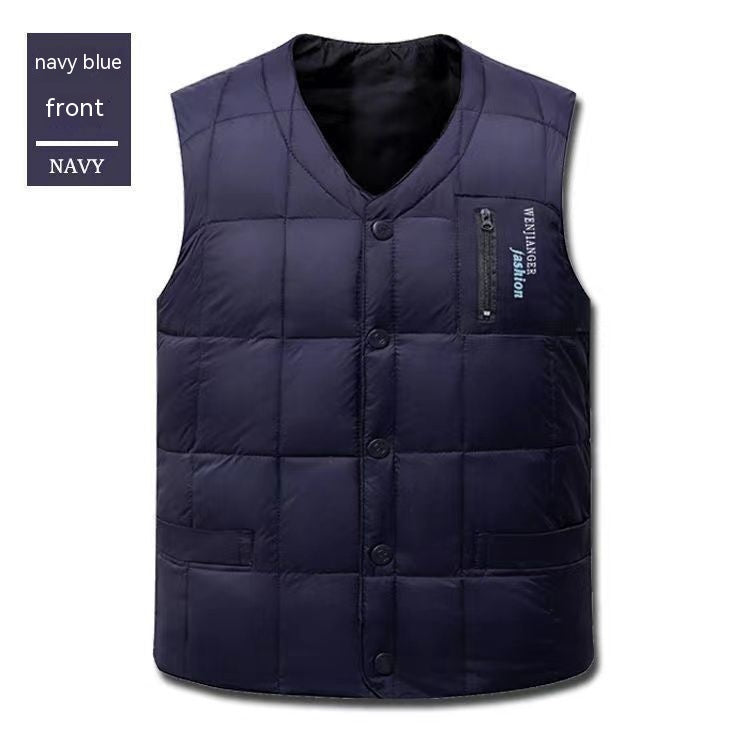 Men's Down Vest Plus-taille Duck Down Vest chaud automne Et l'hiver