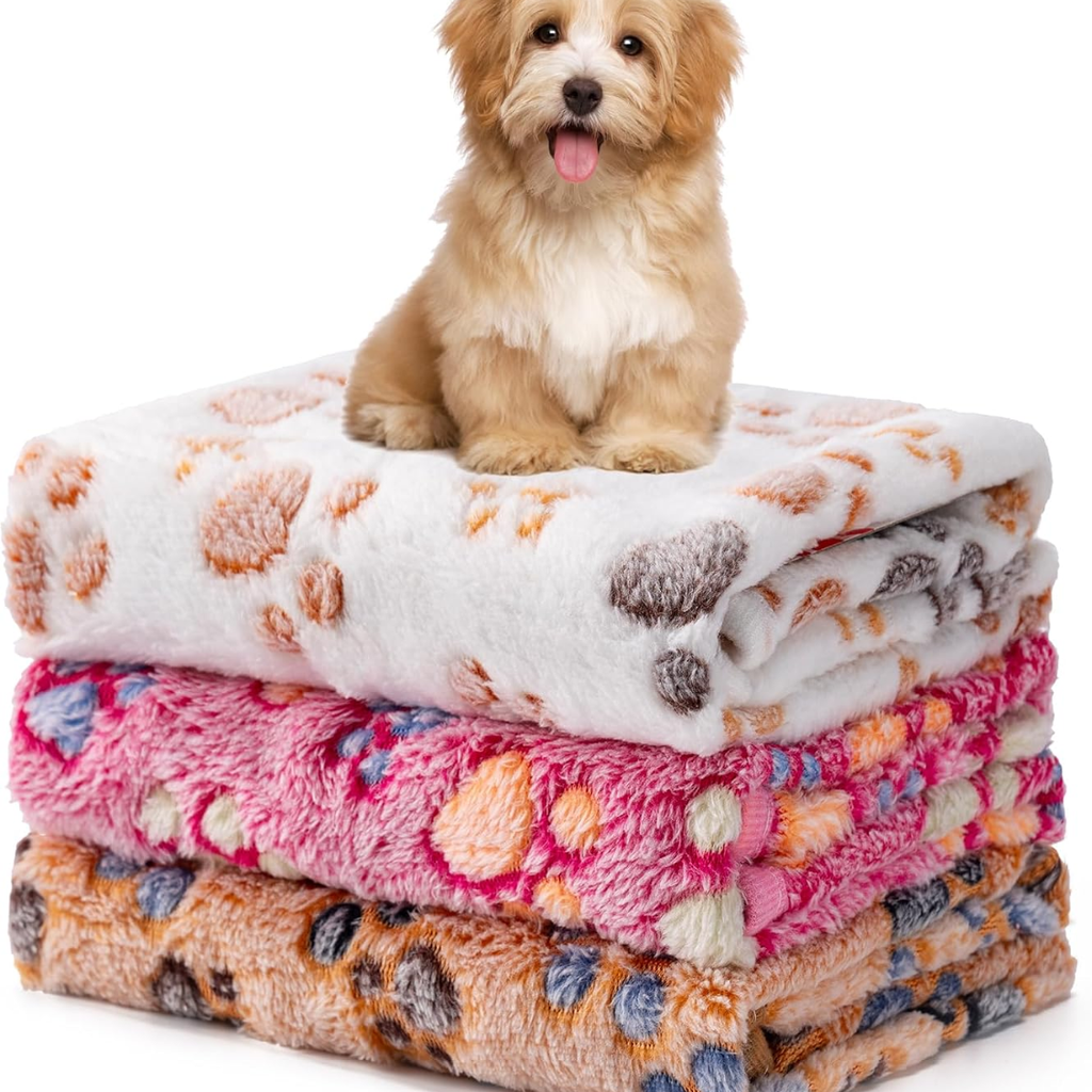 1 Pack 3 Blankets Fluffy Premium Flèche souple de couverture pour animaux de compagnie lancer pour chiot chien de chat